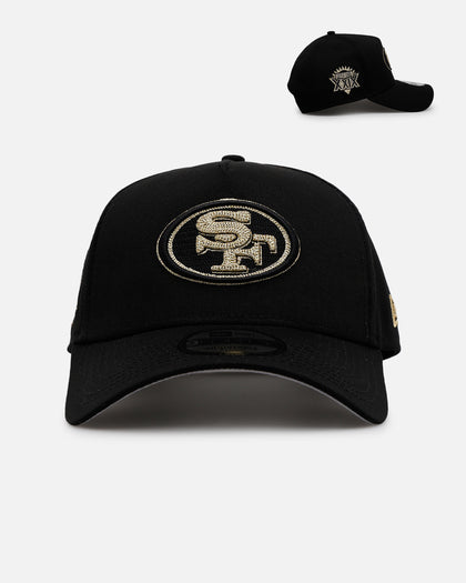 New Era San Francisco 49ers 'Raised Metallic Chainstitch' 9FORTY A-Frame Snapback Black