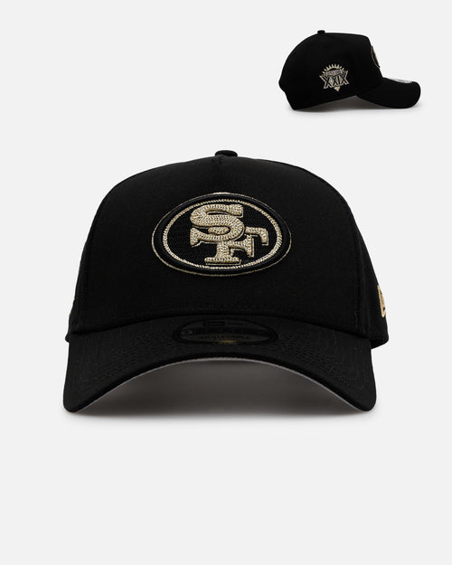 New Era San Francisco 49ers 'Raised Metallic Chainstitch' 9FORTY A-Frame Snapback Black
