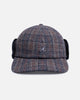 Kangol Plaid Earflaps Baseball Cap Grey