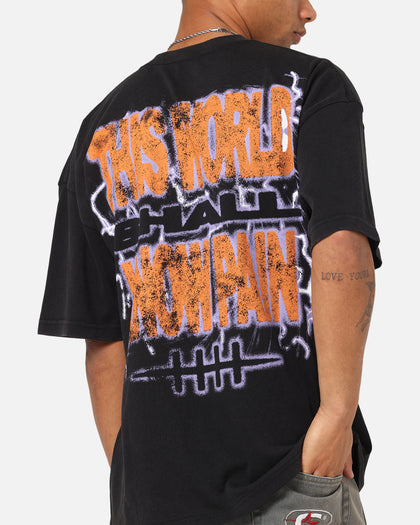 73Studio X Naruto Shippuden Paths Of Pain Vintage T-Shirt Black Acidwash