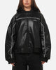 Carré Velocity Vegan Leather Bomber Jacket Black