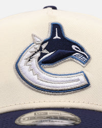 New Era Vancouver Canucks 'Team Color Visor' 9FORTY A-Frame Snapback Chrome/Official Team Color