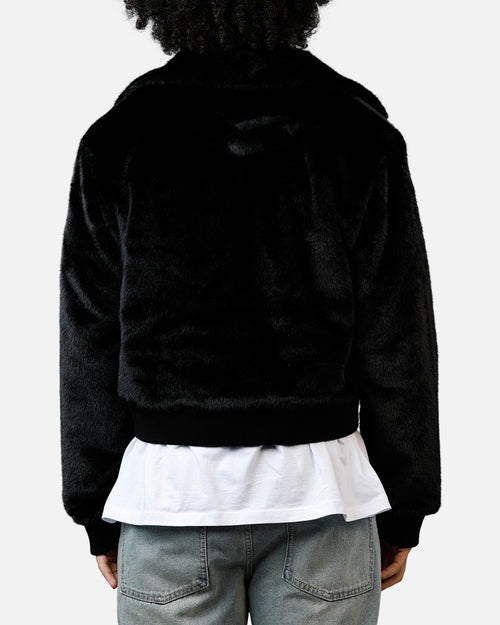 MNML Night Wolf Faux Jacket Black
