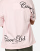 Carre Side Script Oversized T-Shirt Pink