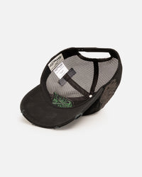 Ed Hardy Euro Distressed Trucker Snapback Black