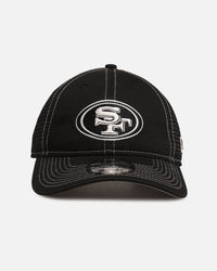 New Era San Francisco 49ers 'Contrast Chrome' 9TWENTY Casual Trucker Strapback Black