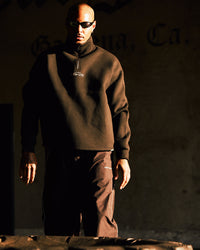 Saint Morta Athltc Quarter Zip Crewneck Black
