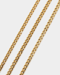 NXS 2.7mm Diamond Cut Curb Chain Gold