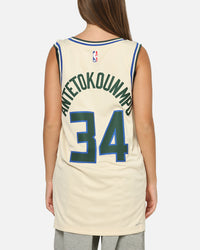 Nike Giannis Antetokounmpo Milwaukee Bucks #34 City Edition 2025/26 NBA Swingman Jersey Flat Opal/Green
