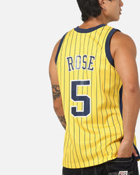 Mitchell & Ness Indiana Pacers Jalen Rose #5 Swingman Road Jersey Yellow