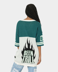 BEENTRILL Numerals Football Jersey Cream/Green