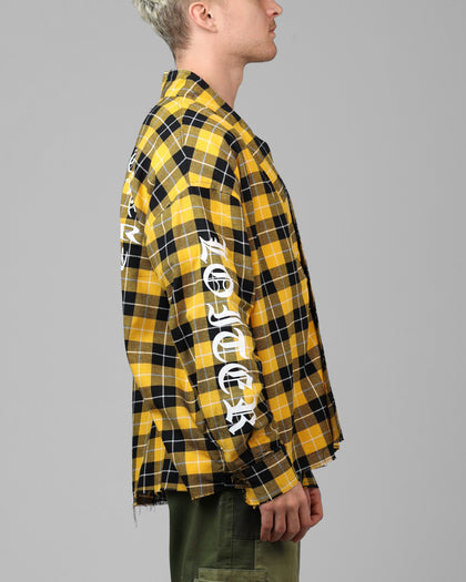 Loiter Kimono Flannel Yellow/Black