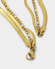Raising Hell Women's Snake and Figaro Chain Set Gold