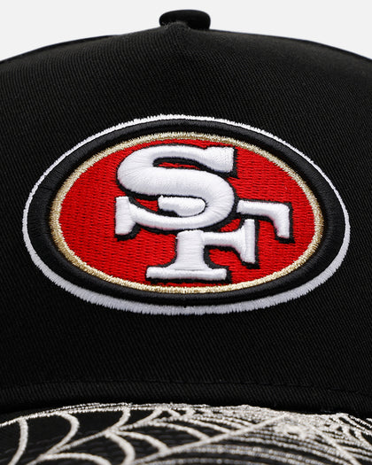 New Era San Francisco 49ers 'Spider Web Visor' 9FORTY A-Frame Snapback Black