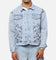 Saint Morta Poison Ivy Panel Denim Jacket Mid Blue
