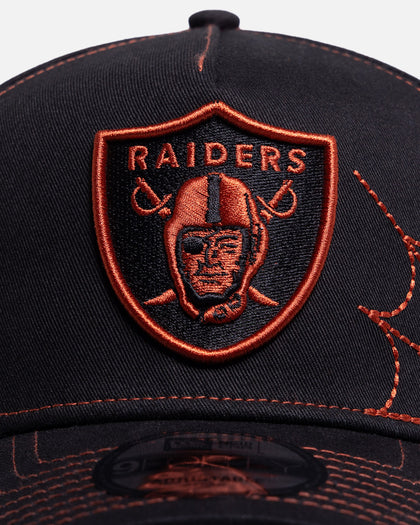 New Era Las Vegas Raiders 'Spider Web' 9FORTY A-Frame Snapback Black/Orange