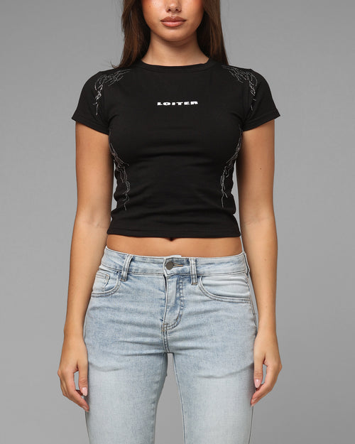 Loiter Women's Opaque Baby T-Shirt Black