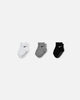 Nike Infants' Core Swoosh Ankle Gripper Socks 3 Pack Dark Grey Heather