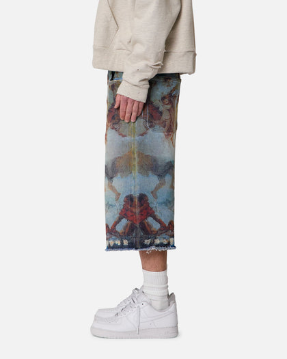 MNML Ultra Baggy Angel Denim Shorts Multi
