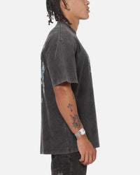 West Coast Choppers Chain Cross T-Shirt Black Acidwash