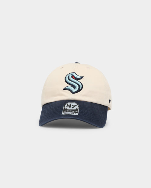 47 Brand Seattle Kraken Two Tone 47 Clean Up Strapback Natural