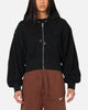 Jordan Women's Flight Fleece Satin-Lined Hoodie Black/Dark Smoke