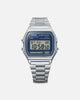 Casio A158WEA-2D Watch Silver/Black