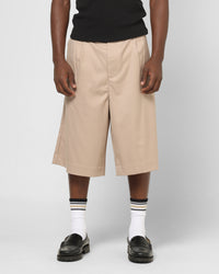 Carre Heritage Pleated Shorts Tan