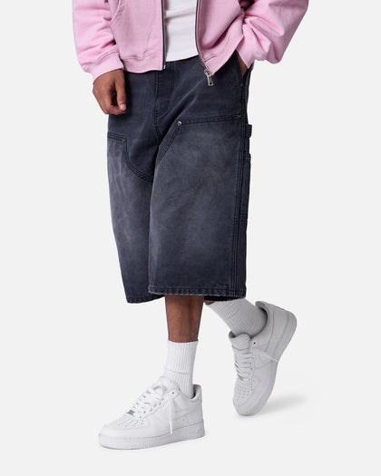 MNML Ultra Baggy Carpenter Shorts Washed Black