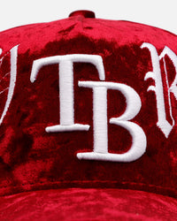 New Era Tampa Bay Rays 'Crushed Velvet Dreams' 9FORTY A-Frame Snapback Maroon