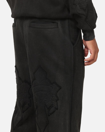 Ed Hardy Fray Track Pants Black
