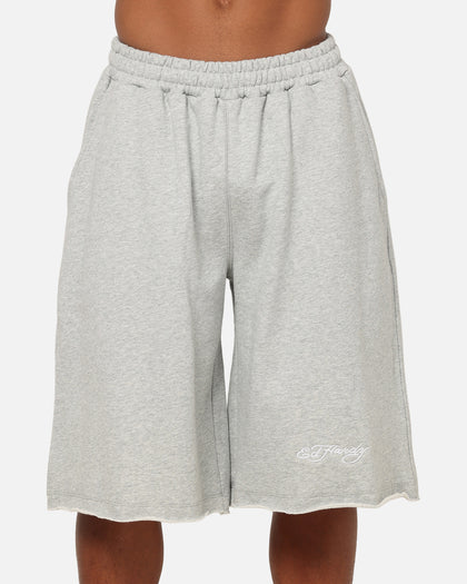 Ed Hardy Baggy Fleece Shorts Grey Marle