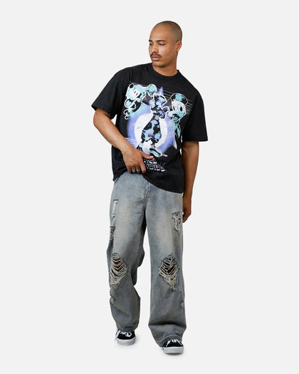 73Studio Disney Kingdom Hearts Space Paranoids Heavyweight T-Shirt Black Acidwash
