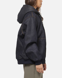 Carre Sherpa Lined Hoodie Raw Indigo