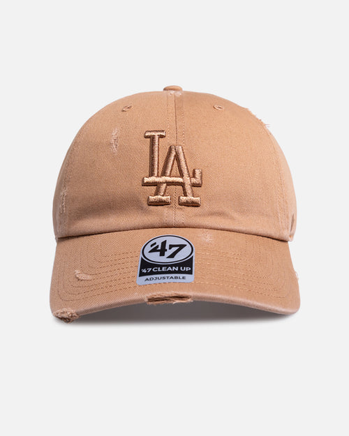 47 Brand Los Angeles Dodgers 'Distressed Logo' 47 Clean Up Strapback Beige