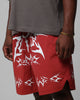 Loiter Stacked Metal Walk Shorts Burgandy