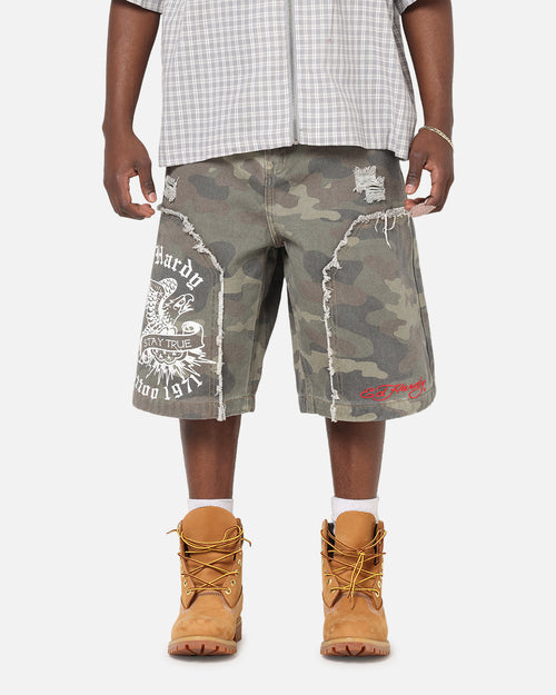 Ed Hardy Distress Camo Carpenter Jorts Camo