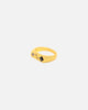 Saint Morta Iced Stars Signet Ring Gold
