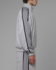 Loiter Hybrid Track Quarter Zip Grey Marle