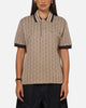 Lacoste Monogram Classic Fit Polo T-Shirt Crossiant/Cookie