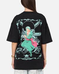 73Studio X One Piece Zoro Vintage T-Shirt Off Black