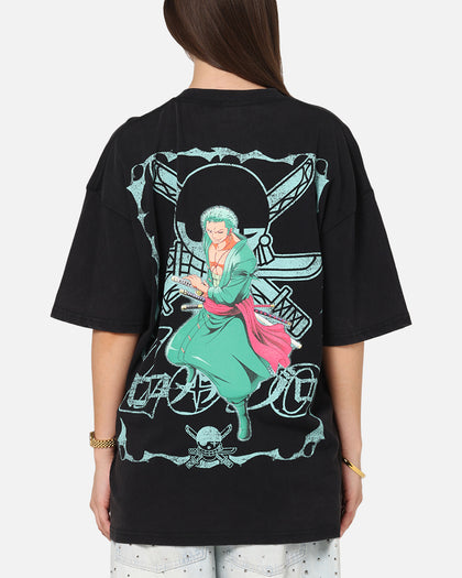 73Studio X One Piece Zoro Vintage T-Shirt Off Black