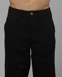 Loiter Double Knee Star Born Jeans Black