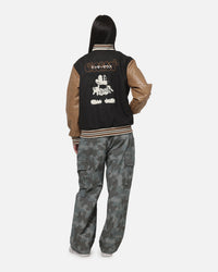 Carre x Disney M&F Varsity Jacket Washed Black