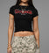 Loiter Women's Holy Fire Crop T-Shirt Black