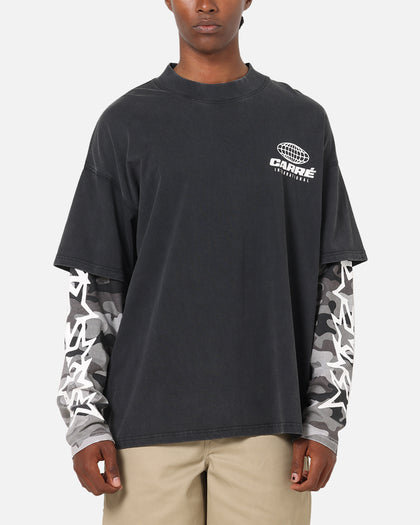 Carre Worldwide Layered Long Sleeve T-Shirt Black/Snow Camo