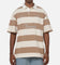 Vouseti Post Game Polo Shirt Latte White Stripe