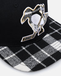 Pro Standard Pittsburgh Penguins Pro Prep Plaid Snapback Black