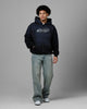 Loiter Chrome Logo Zip Hoodie Vintage Black