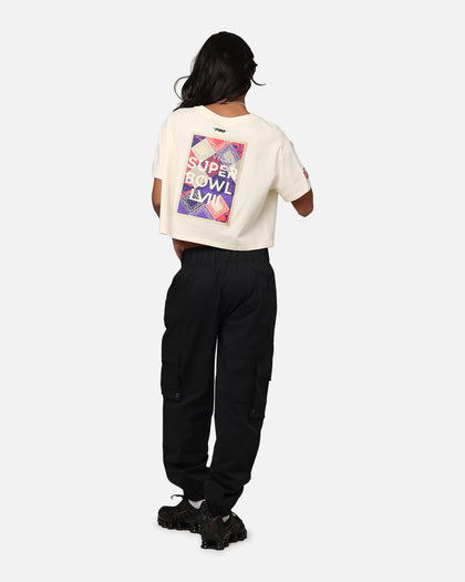 Pro Standard Women's NFL Las Vegas Super Bowl LVIII Croppec Boxy T-Shirt Eggshell